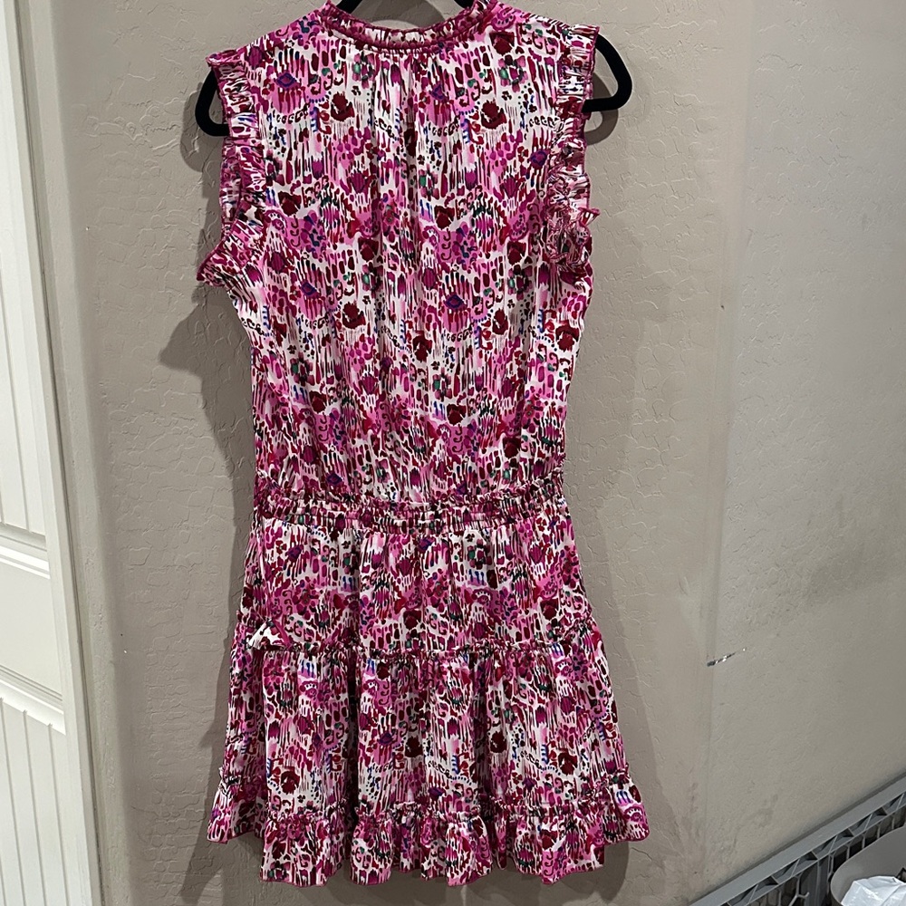 Pinch Pink and White Abstract Mini Dress - Picture 4 of 5